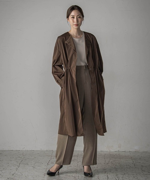 la.f…(ラエフ)の「ドロストロングコート≪洗濯機で洗える≫(その他アウター・レディース・ブラック/ブラウン・9号)」の9枚目の写真