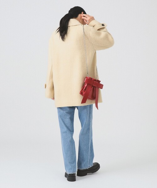 Ray BEAMS(レイビームス)の「シャギー ダブル ハーフ コート(その他アウター・レディース・ベージュ/ライトグレー・1/0)」の9枚目の写真