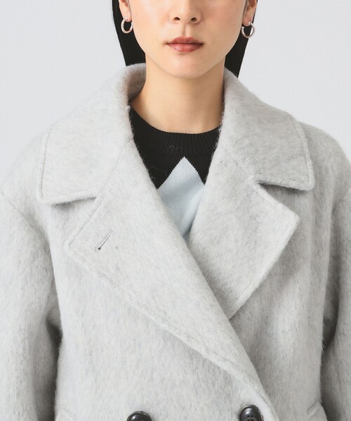 Ray BEAMS(レイビームス)の「シャギー ダブル ハーフ コート(その他アウター・レディース・ベージュ/ライトグレー・1/0)」の12枚目の写真