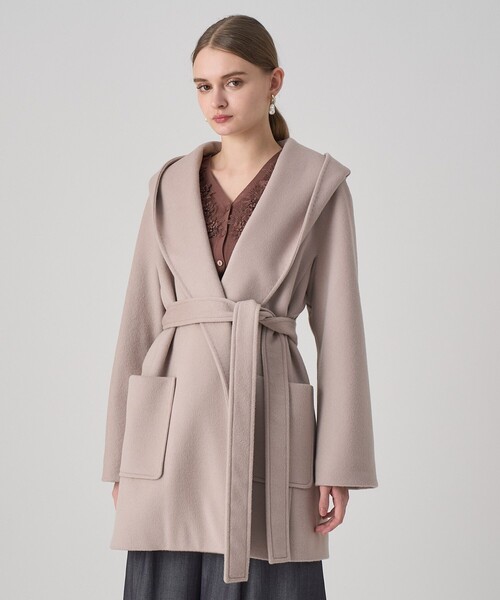 カシミヤ混フードガウンコート（その他アウター）｜ANAYI（アナイ）の