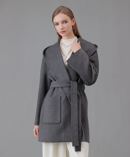 カシミヤ混フードガウンコート（その他アウター）｜ANAYI（アナイ）の