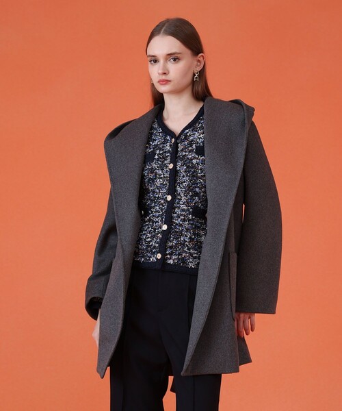 カシミヤ混フードガウンコート（その他アウター）｜ANAYI（アナイ）の