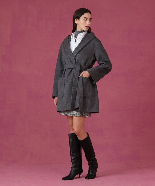 カシミヤ混フードガウンコート（その他アウター）｜ANAYI（アナイ）の