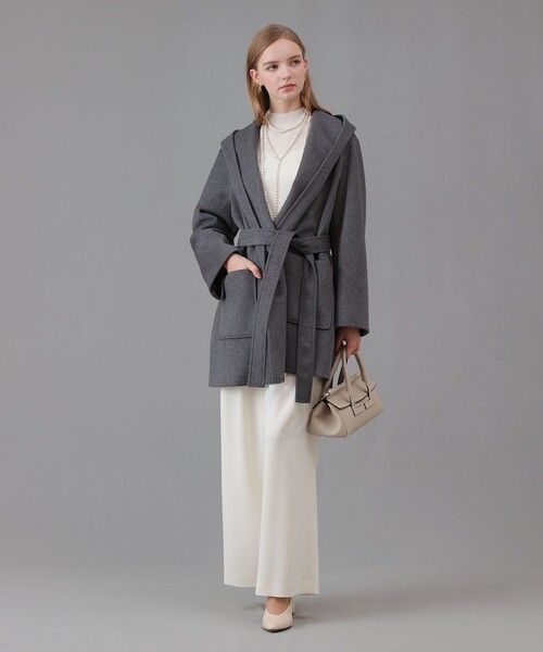 カシミヤ混フードガウンコート（その他アウター）｜ANAYI（アナイ）の