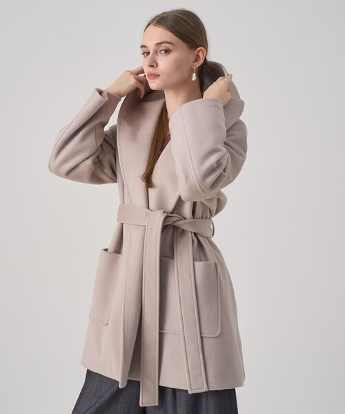 カシミヤ混フードガウンコート（その他アウター）｜ANAYI（アナイ）の