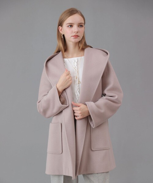 カシミヤ混フードガウンコート（その他アウター）｜ANAYI（アナイ）の