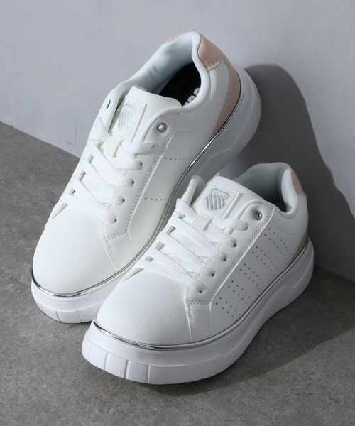 K-SWISS(ケースイス)の「【K-SWISS/ケースイス】 レディース 厚底 メタルライン スニーカー(スニーカー・レディース・ブラック×ゴールド/ホワイト×ピンク/ホワイト×シルバー・24.5cm/23.5cm/24cm/23cm/22.5cm)」の11枚目の写真