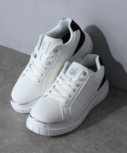 K-SWISS(ケースイス)の「【K-SWISS/ケースイス】 レディース 厚底 メタルライン スニーカー(スニーカー・レディース・ブラック×ゴールド/ホワイト×ピンク/ホワイト×シルバー・24.5cm/23.5cm/24cm/23cm/22.5cm)」の20枚目の写真