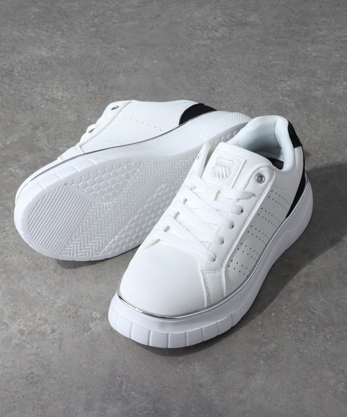 K-SWISS(ケースイス)の「【K-SWISS/ケースイス】 レディース 厚底 メタルライン スニーカー(スニーカー・レディース・ブラック×ゴールド/ホワイト×ピンク/ホワイト×シルバー・24.5cm/23.5cm/24cm/23cm/22.5cm)」の16枚目の写真