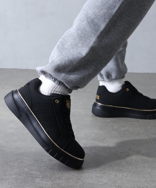 K-SWISS(ケースイス)の「【K-SWISS/ケースイス】 レディース 厚底 メタルライン スニーカー(スニーカー・レディース・ブラック×ゴールド/ホワイト×ピンク/ホワイト×シルバー・24.5cm/23.5cm/24cm/23cm/22.5cm)」の15枚目の写真