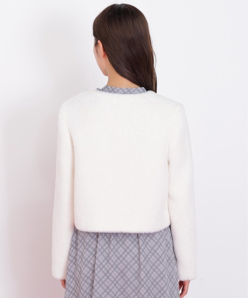 JILL by JILL STUART(ジルバイジルスチュアート)の「◇フェイクファーノーカラージャケット(ノーカラージャケット・レディース・ホワイト/ブラウン/ピンク・FREE)」の14枚目の写真
