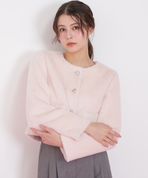 ジルサンダー　ノーカラーサファリジャケット　ドイツ製　リネン　白　レディース　L ジルサンダー ノーカラーサファリジャケット ドイツ製 リネン 白