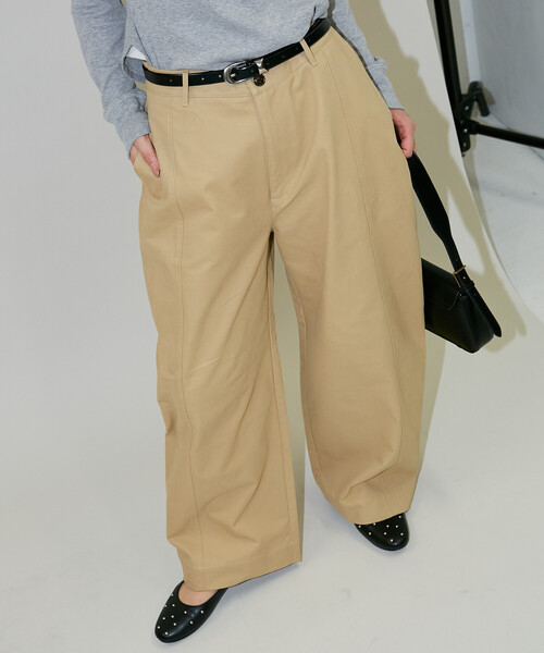 FREAK'S STORE（フリークスストア）の「PUBLUX/パブリュクス オーバーワイドカーブパンツ(限定展開)（その他パンツ・メンズ・チャコールグレー/ブラック/ベージュ・SMALL/MEDIUM/LARGE）」の3枚目の写真