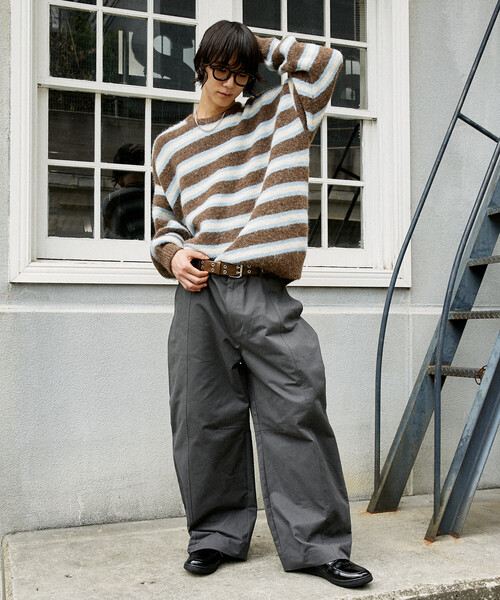 FREAK'S STORE（フリークスストア）の「PUBLUX/パブリュクス オーバーワイドカーブパンツ(限定展開)（その他パンツ・メンズ・チャコールグレー/ブラック/ベージュ・SMALL/MEDIUM/LARGE）」の14枚目の写真