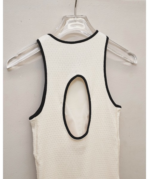 TODAYFUL（トゥデイフル）の「Cupin Piping Tanktop（タンクトップ・レディース・キナリ/ネイビー/ブルー系その他/ベージュ・FREE）」の8枚目の写真