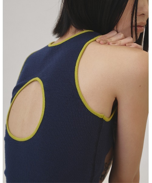 TODAYFUL（トゥデイフル）の「Cupin Piping Tanktop（タンクトップ・レディース・キナリ/ネイビー/ブルー系その他/ベージュ・FREE）」の17枚目の写真