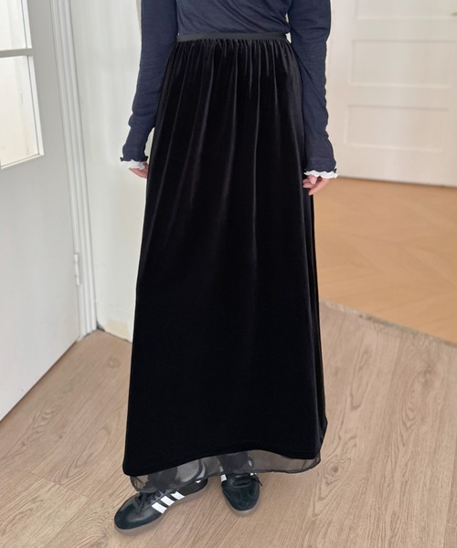 セール】【Good Riddance】ストレートシルエット ベロア ロング