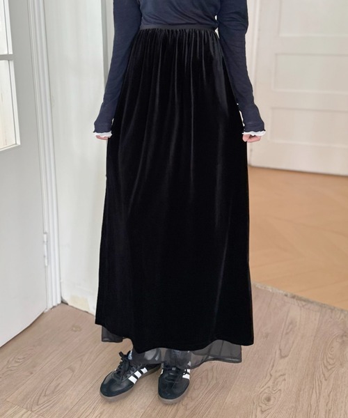 セール】【Good Riddance】ストレートシルエット ベロア ロング