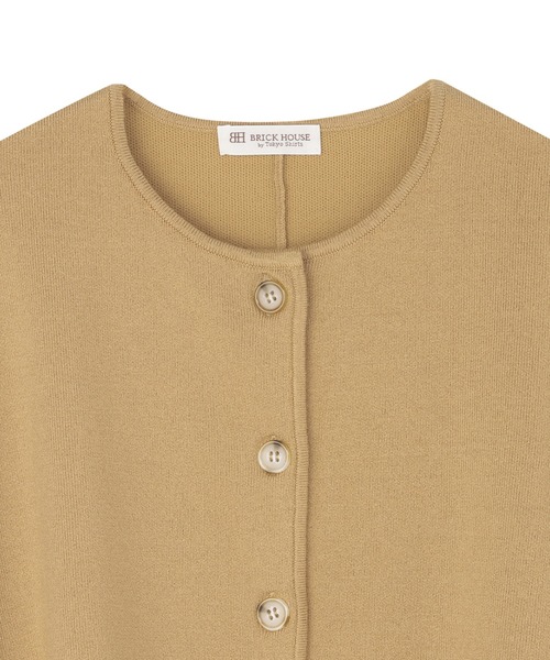 TOKYO SHIRTS(トウキョウシャツ)の「ワイドシルエット ポンチョ(カーディガン/ボレロ・レディース・ネイビー/ブラウン・M/L)」の5枚目の写真