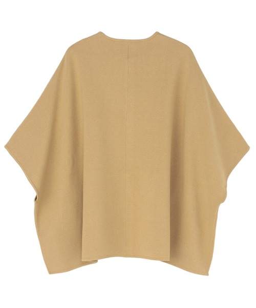 TOKYO SHIRTS(トウキョウシャツ)の「ワイドシルエット ポンチョ(カーディガン/ボレロ・レディース・ネイビー/ブラウン・M/L)」の4枚目の写真
