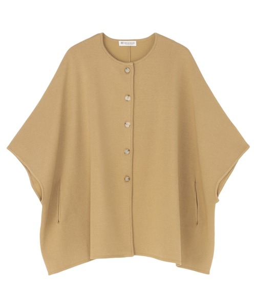 TOKYO SHIRTS(トウキョウシャツ)の「ワイドシルエット ポンチョ(カーディガン/ボレロ・レディース・ネイビー/ブラウン・M/L)」の3枚目の写真