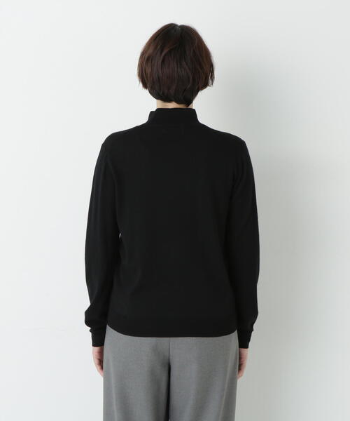 human woman(ヒューマンウーマン)の「◆ウールMIXハイゲージバイカラータートルプルオーバー(ニット/セーター・レディース・グレー系その他/ブラック・MEDIUM)」の12枚目の写真