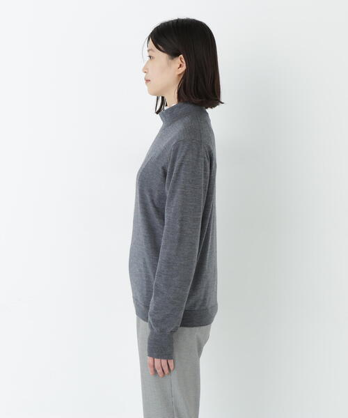 human woman(ヒューマンウーマン)の「◆ウールMIXハイゲージバイカラータートルプルオーバー(ニット/セーター・レディース・グレー系その他/ブラック・MEDIUM)」の8枚目の写真