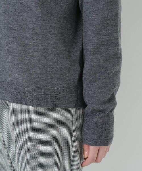 human woman(ヒューマンウーマン)の「◆ウールMIXハイゲージバイカラータートルプルオーバー(ニット/セーター・レディース・グレー系その他/ブラック・MEDIUM)」の4枚目の写真