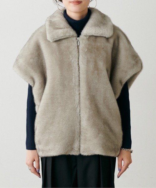 セール】【LARUTA】グラデーションファーベスト（その他アウター