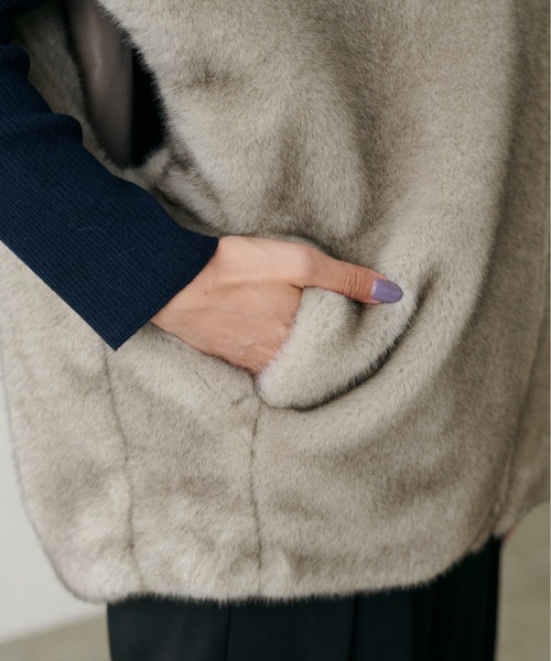 セール】【LARUTA】グラデーションファーベスト（その他アウター