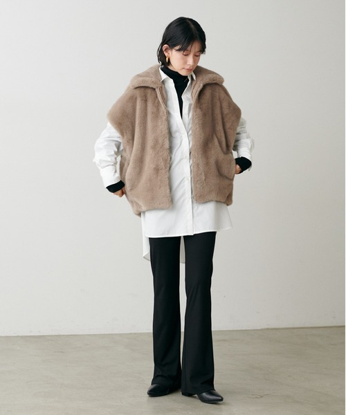 LARUTA】グラデーションファーベスト（その他アウター）｜LARUTA