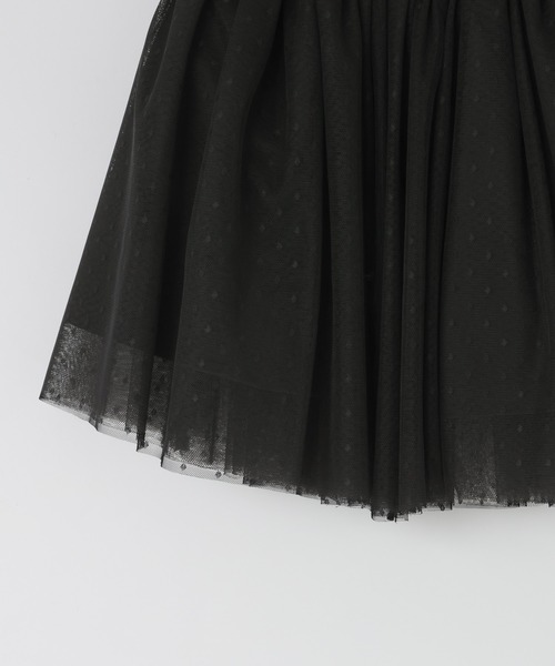 LOWRYS FARM（ローリーズファーム）の「ドットチュールスカート　607977（スカート・キッズ・ブラック/レッド/オフホワイト・110cm/120cm/130cm/140cm/150cm）」の4枚目の写真