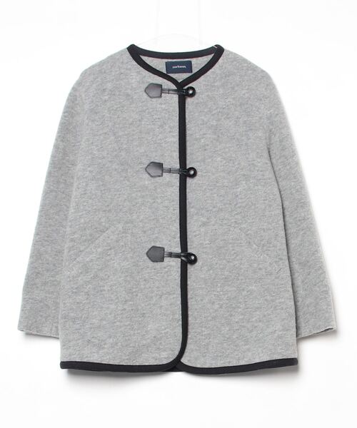 ニューヨーカー（NEWYORKER）/スライバーニット ノーカラーダッフルコート セール】スライバーニット ノーカラーダッフルコート（ダッフルコート