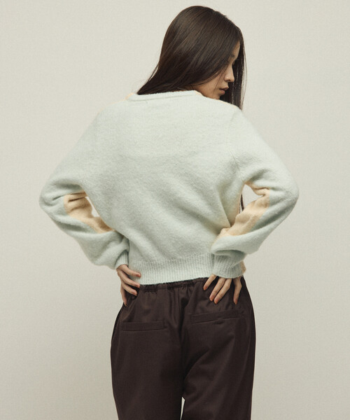 Firsthand（ファーストハンド）の「Firsthand/ファーストハンド アルパカ混 バイカラー ニットプルオーバー（ニット/セーター・レディース・オフホワイト/グレー/ピンク・FREE）」の10枚目の写真