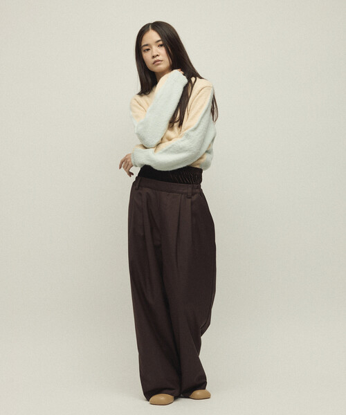 Firsthand（ファーストハンド）の「Firsthand/ファーストハンド アルパカ混 バイカラー ニットプルオーバー（ニット/セーター・レディース・オフホワイト/グレー/ピンク・FREE）」の18枚目の写真