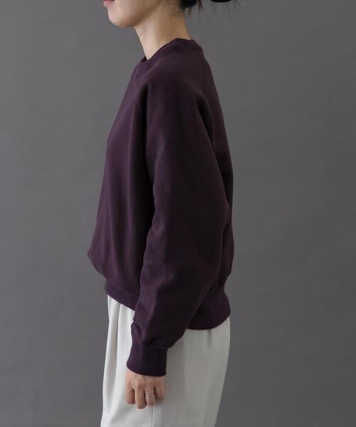 FORK&SPOON（フォークアンドスプーン）の「FORK&SPOON　リサイクルコットン裏毛クルーネックスウェット（スウェット・レディース・オートミール/グリーン系その他/パープル系その他/グレー系その他・1）」の6枚目の写真