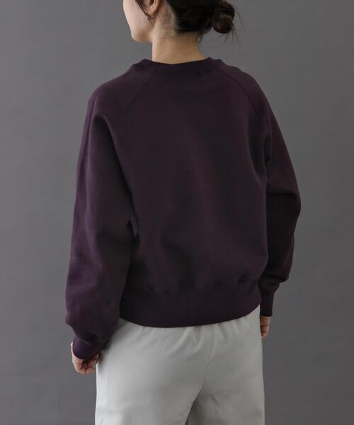 FORK&SPOON（フォークアンドスプーン）の「FORK&SPOON　リサイクルコットン裏毛クルーネックスウェット（スウェット・レディース・オートミール/グリーン系その他/パープル系その他/グレー系その他・1）」の7枚目の写真