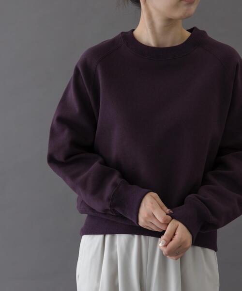 FORK&SPOON（フォークアンドスプーン）の「FORK&SPOON　リサイクルコットン裏毛クルーネックスウェット（スウェット・レディース・オートミール/グリーン系その他/パープル系その他/グレー系その他・1）」の9枚目の写真