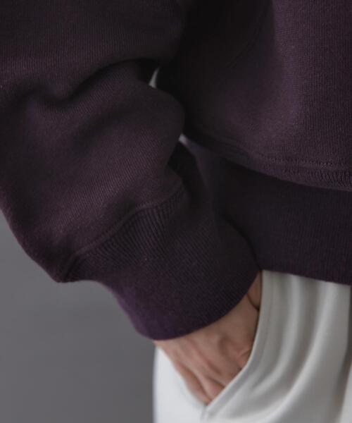 FORK&SPOON（フォークアンドスプーン）の「FORK&SPOON　リサイクルコットン裏毛クルーネックスウェット（スウェット・レディース・オートミール/グリーン系その他/パープル系その他/グレー系その他・1）」の11枚目の写真