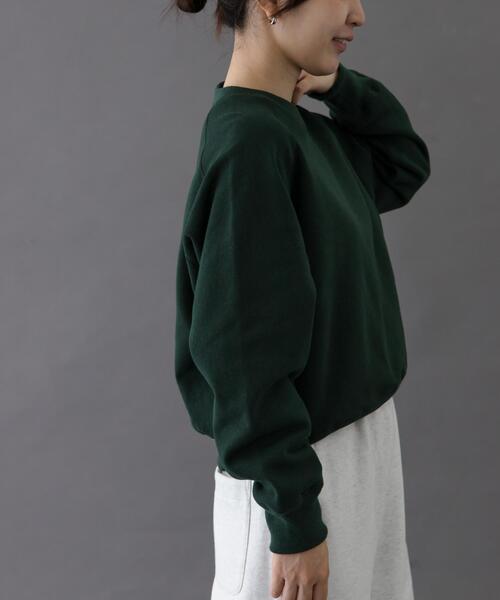 FORK&SPOON（フォークアンドスプーン）の「FORK&SPOON　リサイクルコットン裏毛クルーネックスウェット（スウェット・レディース・オートミール/グリーン系その他/パープル系その他/グレー系その他・1）」の16枚目の写真