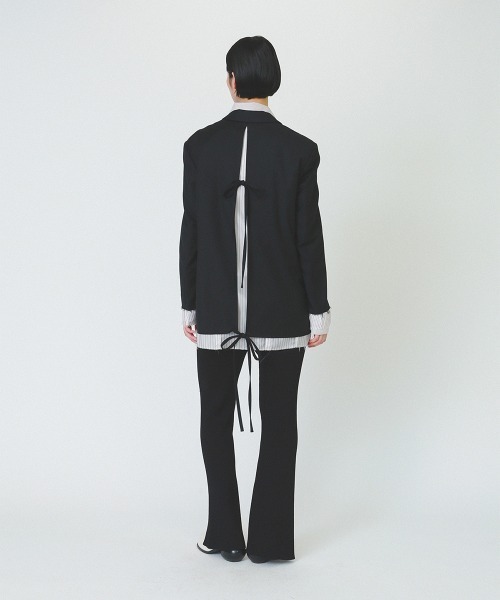 soduk(スドーク)の「【soduk】invisible zip jacket(テーラードジャケット・レディース・ブラック/ベージュ・ONE SIZE)」の8枚目の写真