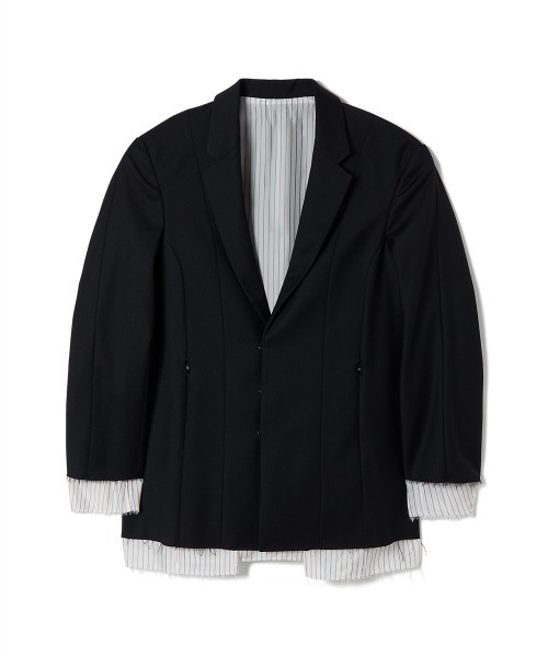 soduk(スドーク)の「【soduk】invisible zip jacket(テーラードジャケット・レディース・ブラック/ベージュ・ONE SIZE)」の12枚目の写真