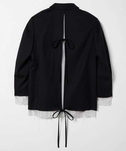 soduk(スドーク)の「【soduk】invisible zip jacket(テーラードジャケット・レディース・ブラック/ベージュ・ONE SIZE)」の13枚目の写真