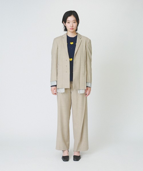 soduk(スドーク)の「【soduk】invisible zip jacket(テーラードジャケット・レディース・ブラック/ベージュ・ONE SIZE)」の17枚目の写真