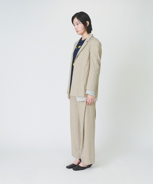 soduk(スドーク)の「【soduk】invisible zip jacket(テーラードジャケット・レディース・ブラック/ベージュ・ONE SIZE)」の18枚目の写真