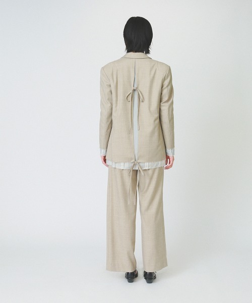 soduk(スドーク)の「【soduk】invisible zip jacket(テーラードジャケット・レディース・ブラック/ベージュ・ONE SIZE)」の19枚目の写真