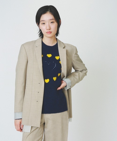 soduk(スドーク)の「【soduk】invisible zip jacket(テーラードジャケット・レディース・ブラック/ベージュ・ONE SIZE)」の20枚目の写真