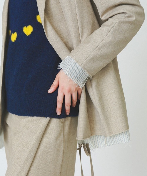 soduk(スドーク)の「【soduk】invisible zip jacket(テーラードジャケット・レディース・ブラック/ベージュ・ONE SIZE)」の21枚目の写真