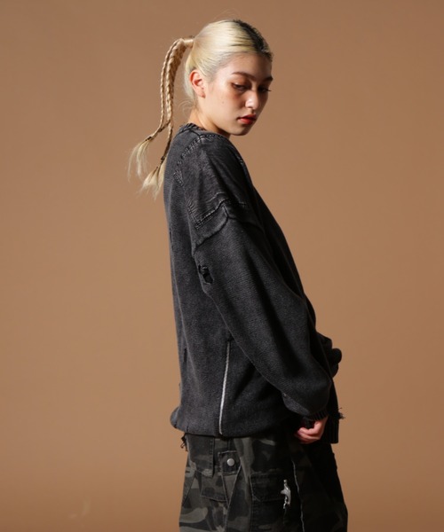 DANKE SCHON(ダンケシェーン)の「DankeSchon/ダンケシェーン/MILS KNIT CREWNECK(ニット/セーター・レディース・ベージュ/ブラック・M/L)」の5枚目の写真