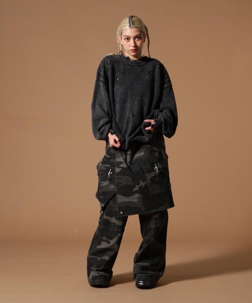 DANKE SCHON(ダンケシェーン)の「DankeSchon/ダンケシェーン/MILS KNIT CREWNECK(ニット/セーター・レディース・ベージュ/ブラック・M/L)」の8枚目の写真